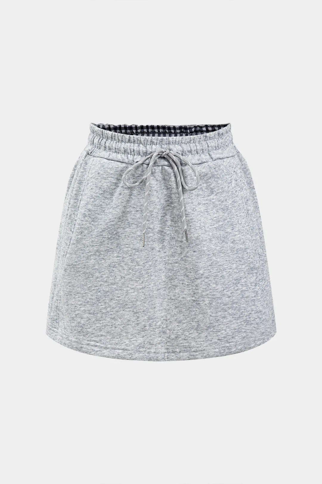 Plaid Print Patchwork Top og DrawString Nederdel Set sold by Micas product image thumbnail 4