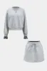 Plaid Print Patchwork Top og DrawString Nederdel Set sold by Micas