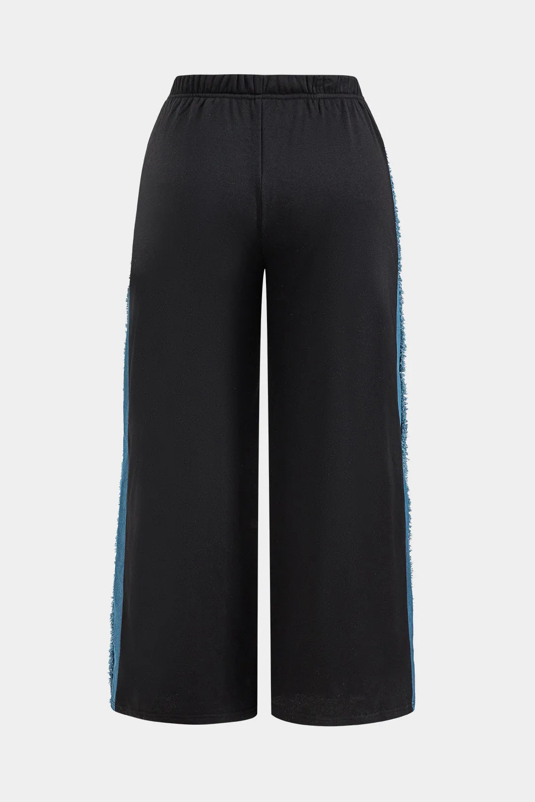 Plus Size Denim Patchwork Detail Top And Pants Set sold by Micas product image thumbnail 5