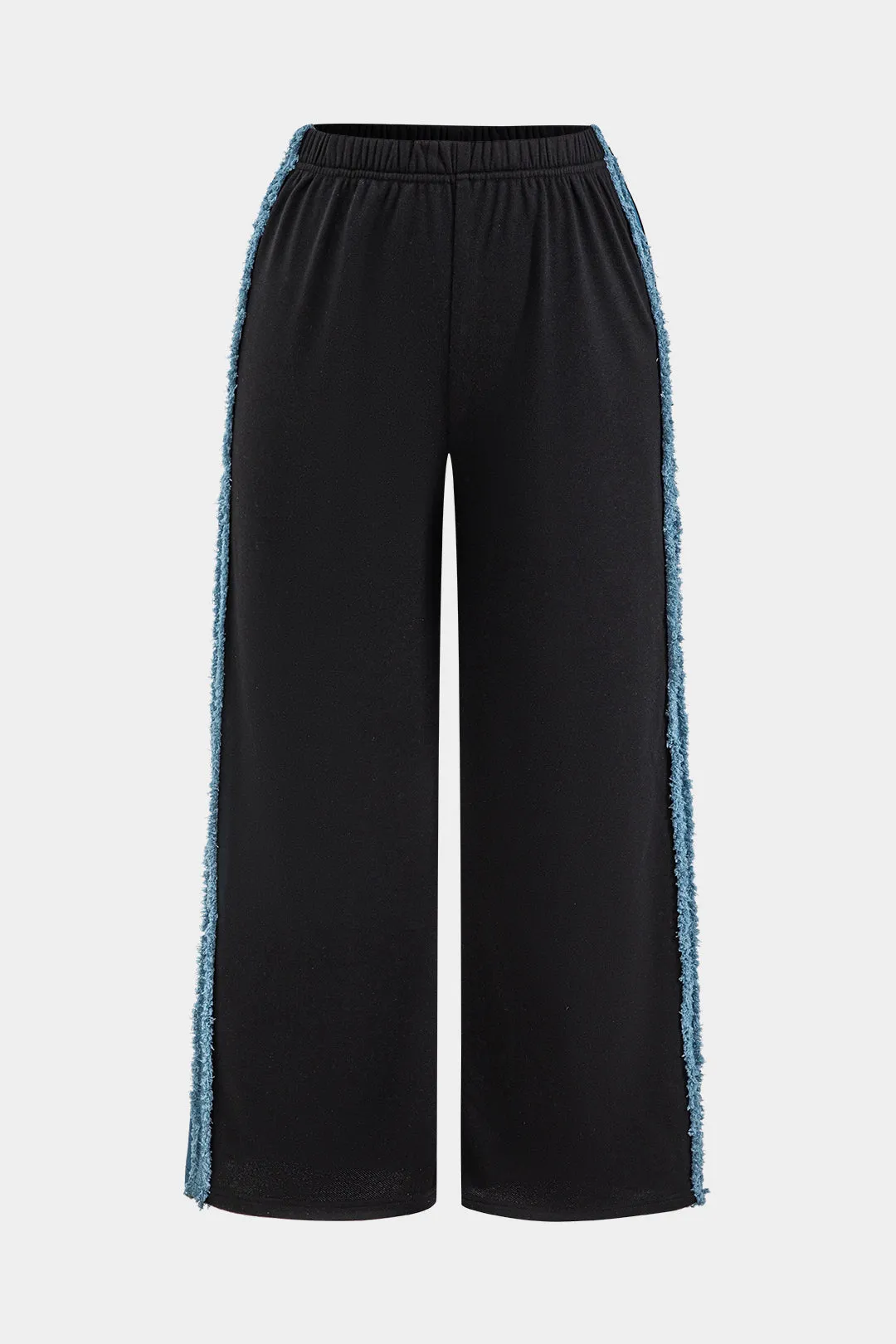 Plus Size Denim Patchwork Detail Top And Pants Set sold by Micas product image thumbnail 4