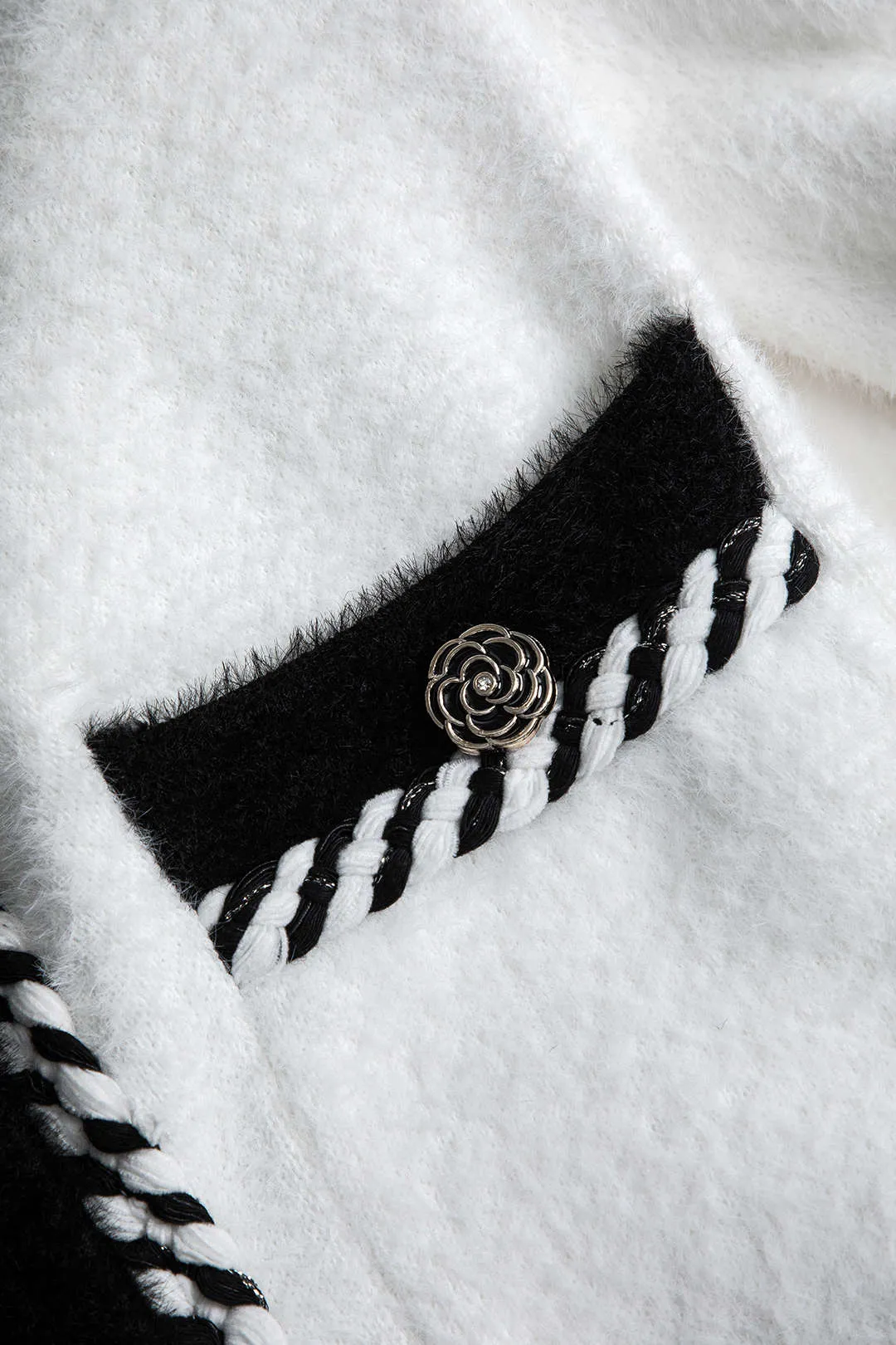 Contrast Knit Button Pocket Cardigan sold by Micas product image thumbnail 4