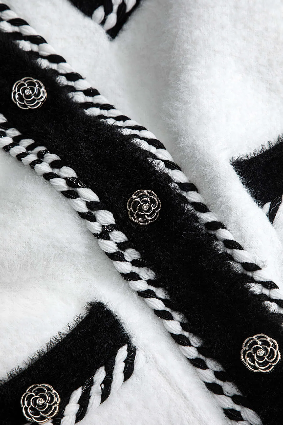 Contrast Knit Button Pocket Cardigan sold by Micas product image thumbnail 3