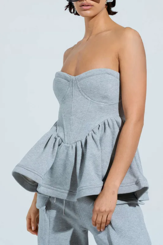 Tie Back Strapless Corset Tube Top sold by Micas