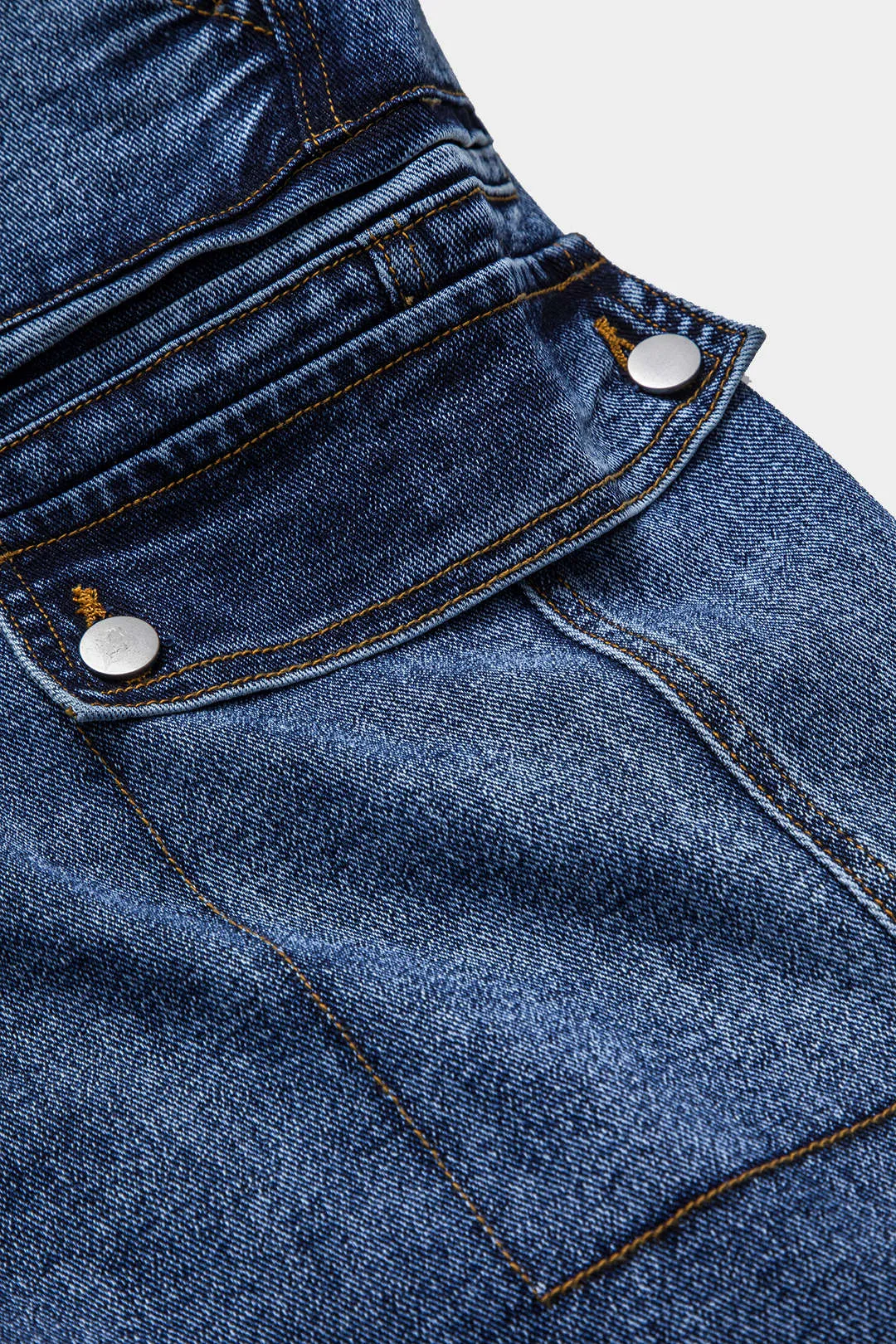 Plus størrelse denim lynlås høj talje lomme jeans sold by Micas product image thumbnail 4