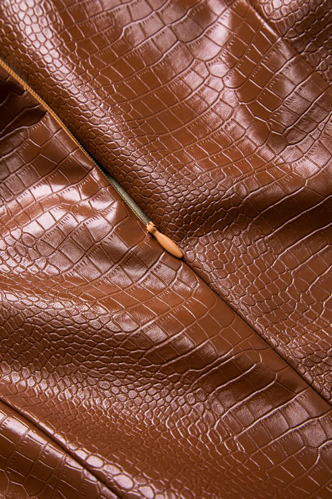 Faux læder rund hals ærmeløs mini kjole sold by Micas product image thumbnail 3