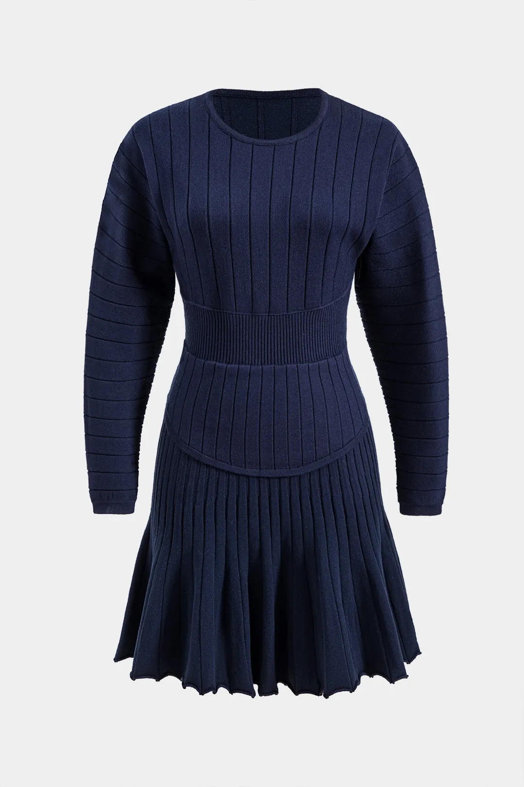 Sweater Round Neck Gigot Long Sleeve Dress sold by Micas