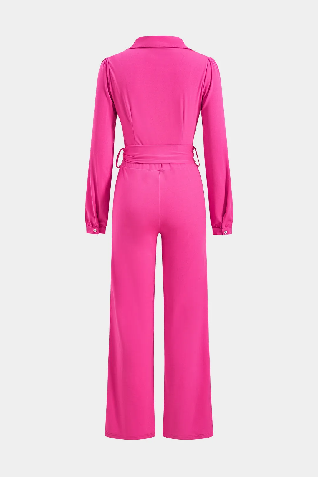 Bæltet knap langærmet jumpsuit sold by Micas product image thumbnail 2