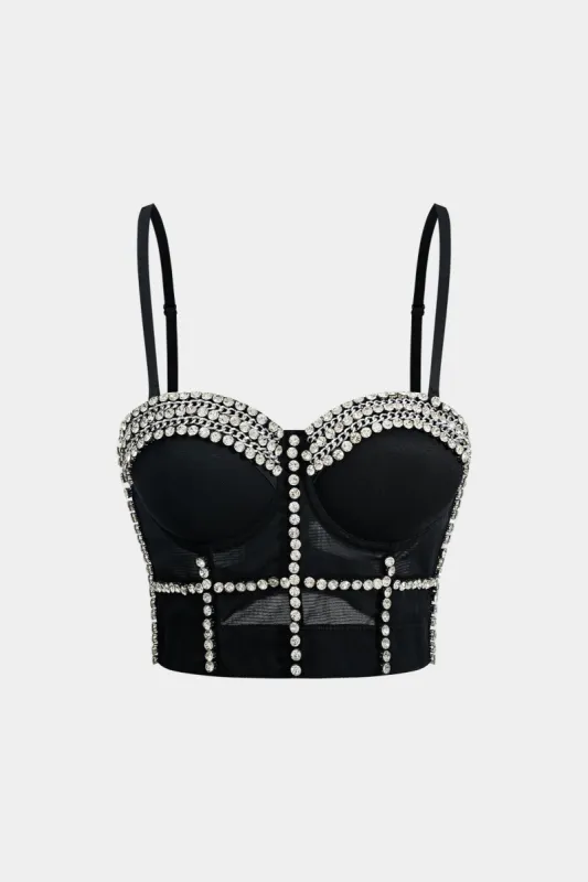 Rhinestone Bustier Cami Top sold by Micas
