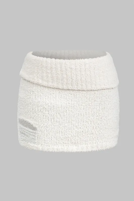 Strik udskåret mini nederdel sold by Micas