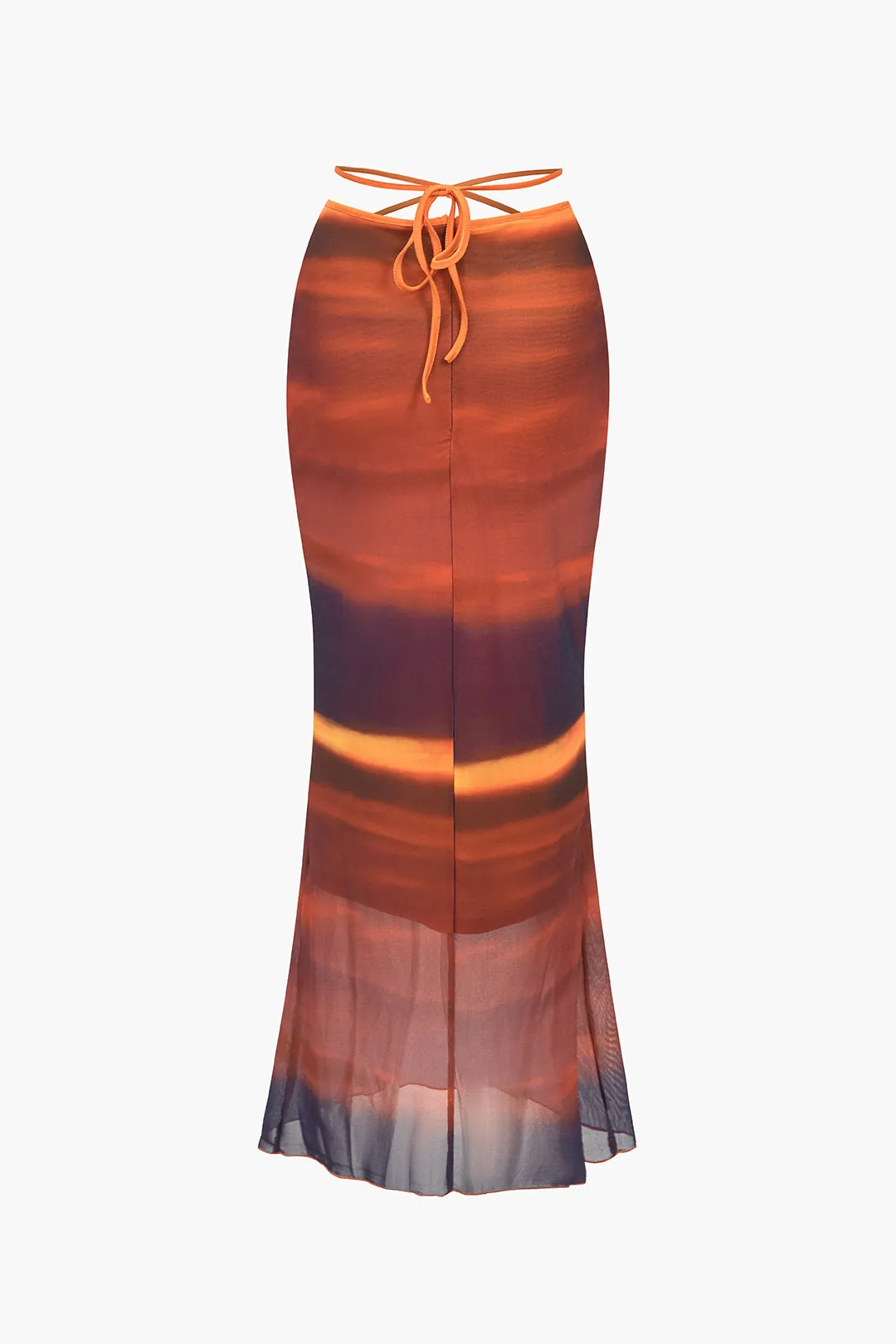 Ombre Print Contrast Mesh Skirt sold by Micas product image thumbnail 2