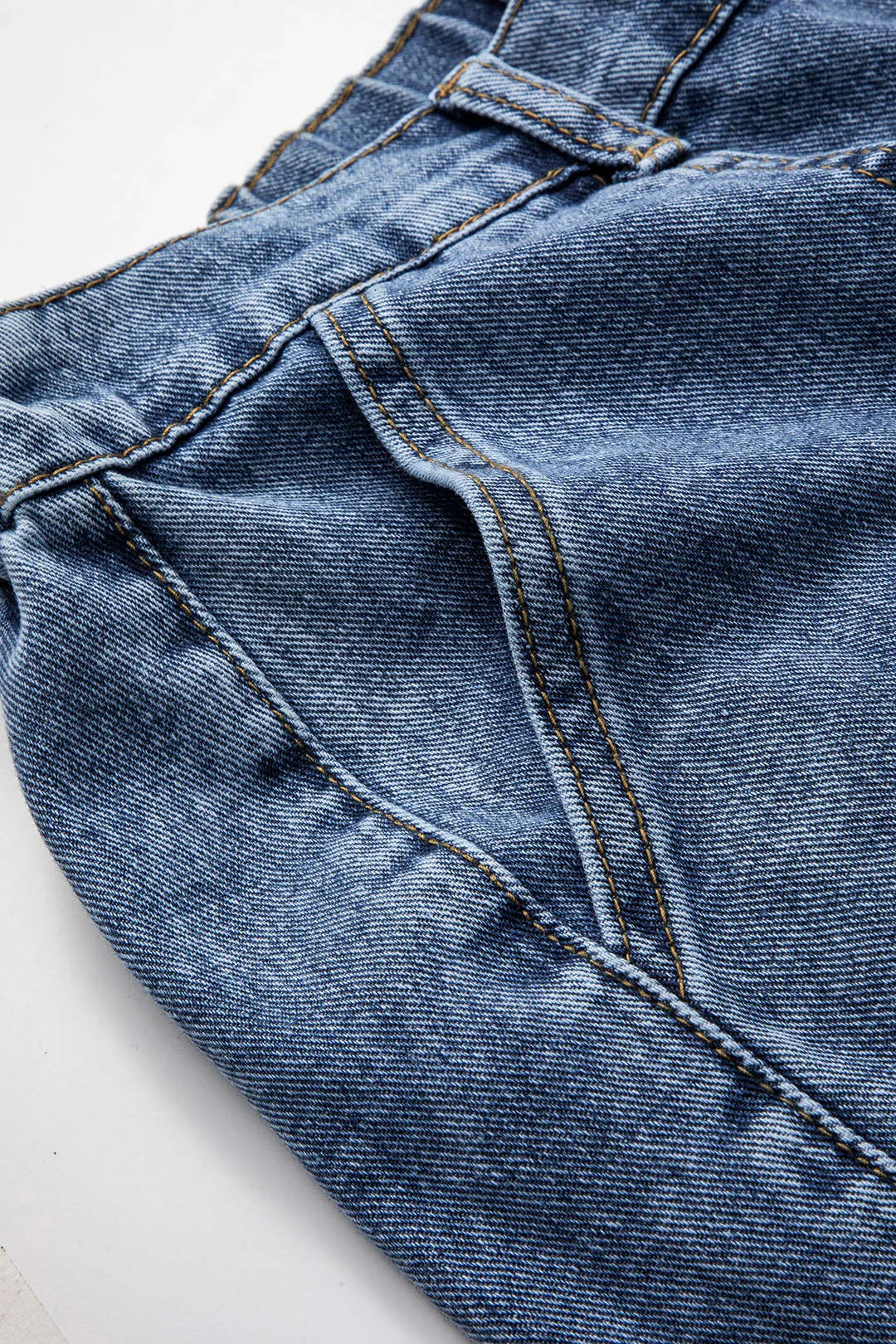 Plus størrelse denim lomme lavt talje knap jeans sold by Micas product image thumbnail 3