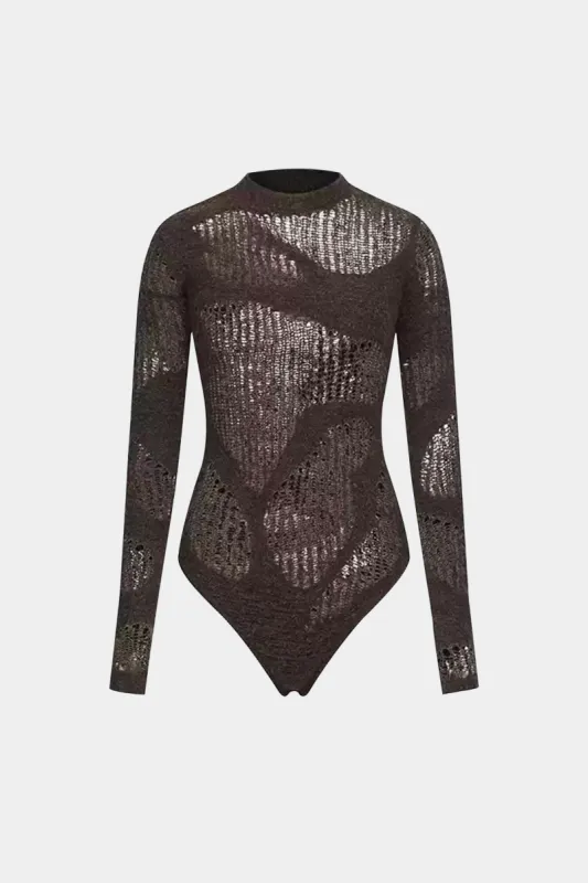 Cut Out Long Sleeve Bodysuit sold by Micas