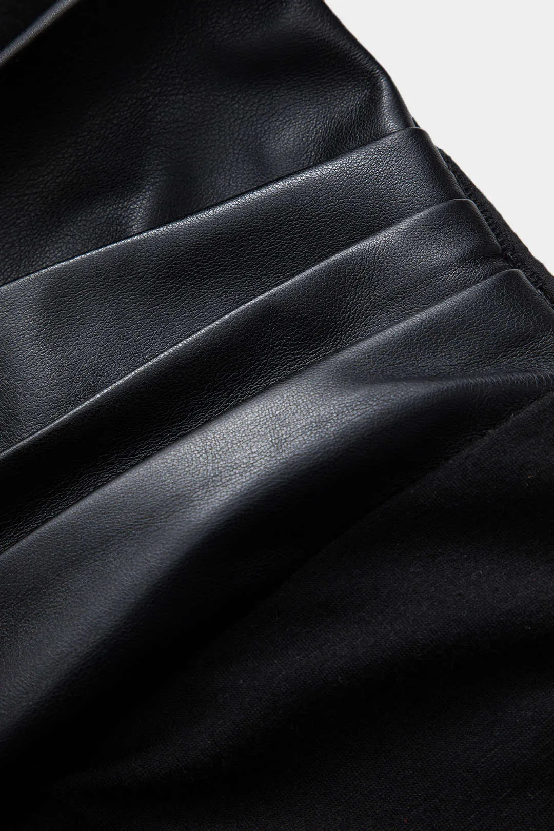 Faux læder krydsede v-hals langærmet bodysuit sold by Micas product image thumbnail 3