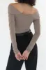 Boat Neck Long-Sleeve Top sold by Micas