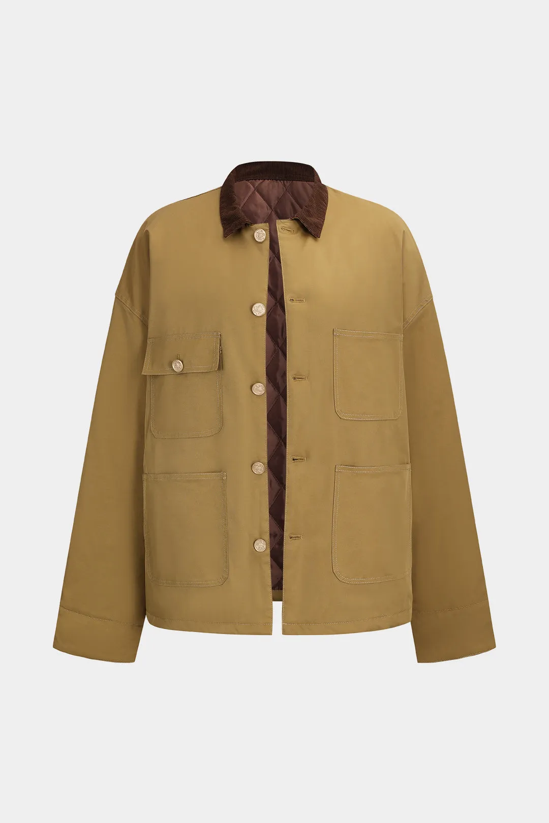 Patchwork -knaplomme Langærmet jakke sold by Micas product image thumbnail 3