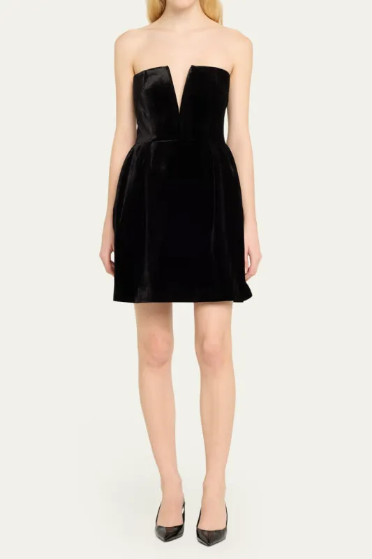 Velvet V-Neck Strapless Mini Dress sold by Micas