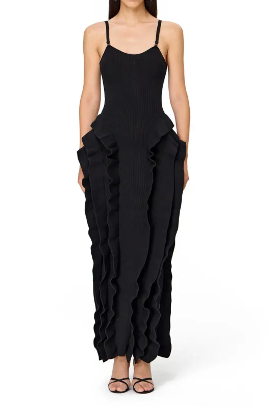 Ruffle Slip Midi Dress sold by Micas