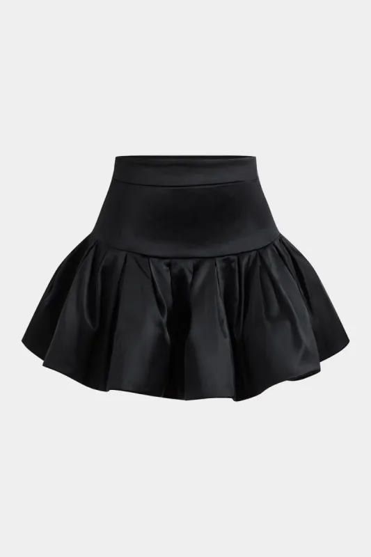 Satin Ruched Puff Skirt sold by Micas