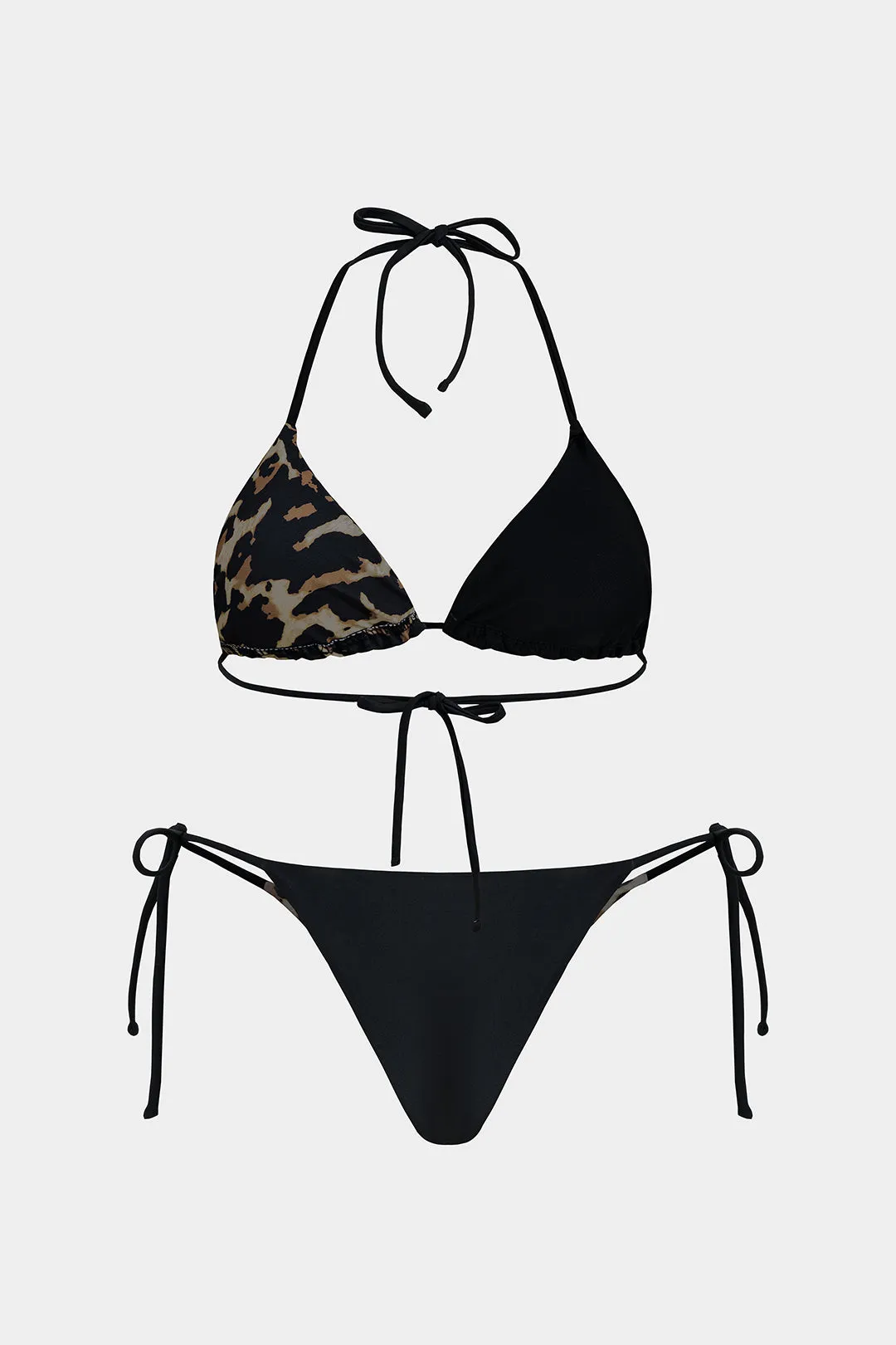Leopard Print Tie Halter Bikini Set sold by Micas product image thumbnail 2