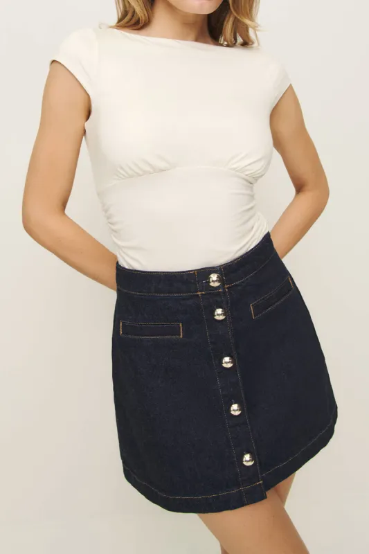 Solid Ruched Short Sleeve T-Shirt sold by Micas