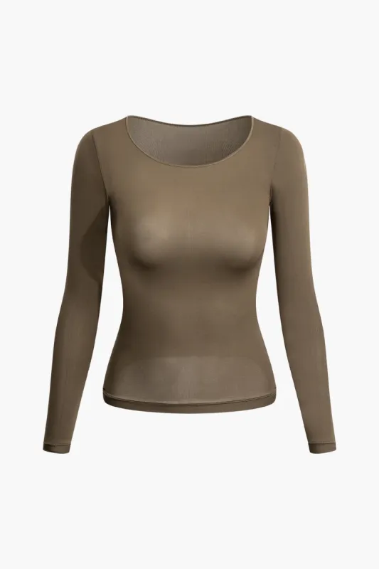 Solid Long-Sleeve Top sold by Micas