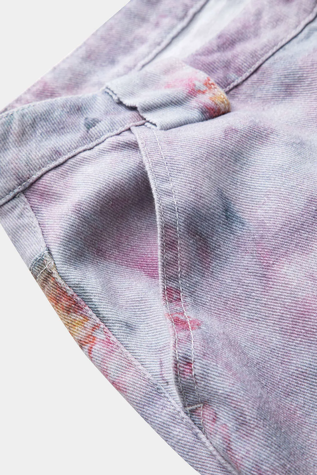 Blomsterprint vasket denim knaplomme jeans sold by Micas product image thumbnail 5