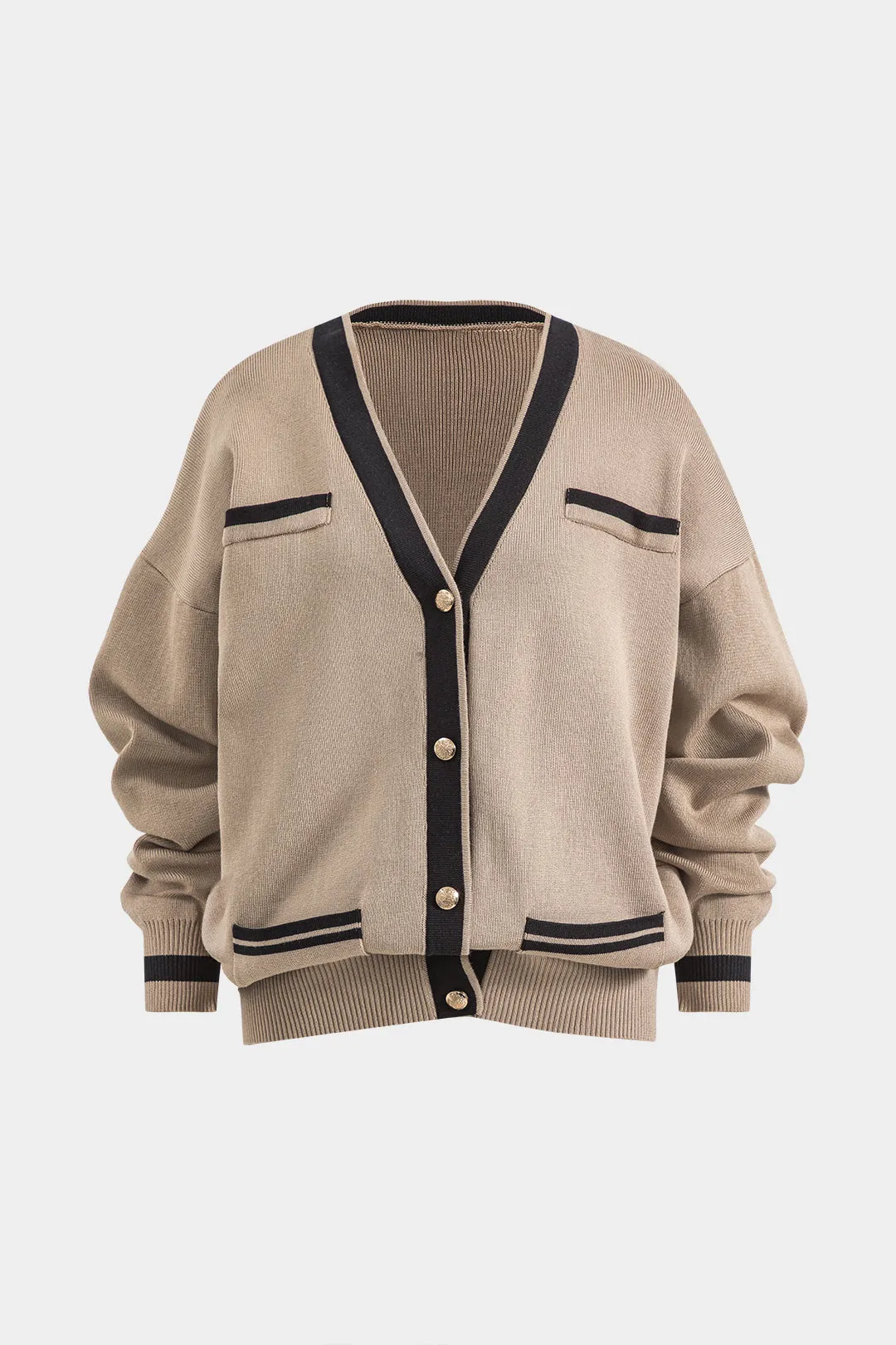 Strik knaplomme langærmet cardigan og nederdel sæt sold by Micas product image thumbnail 2