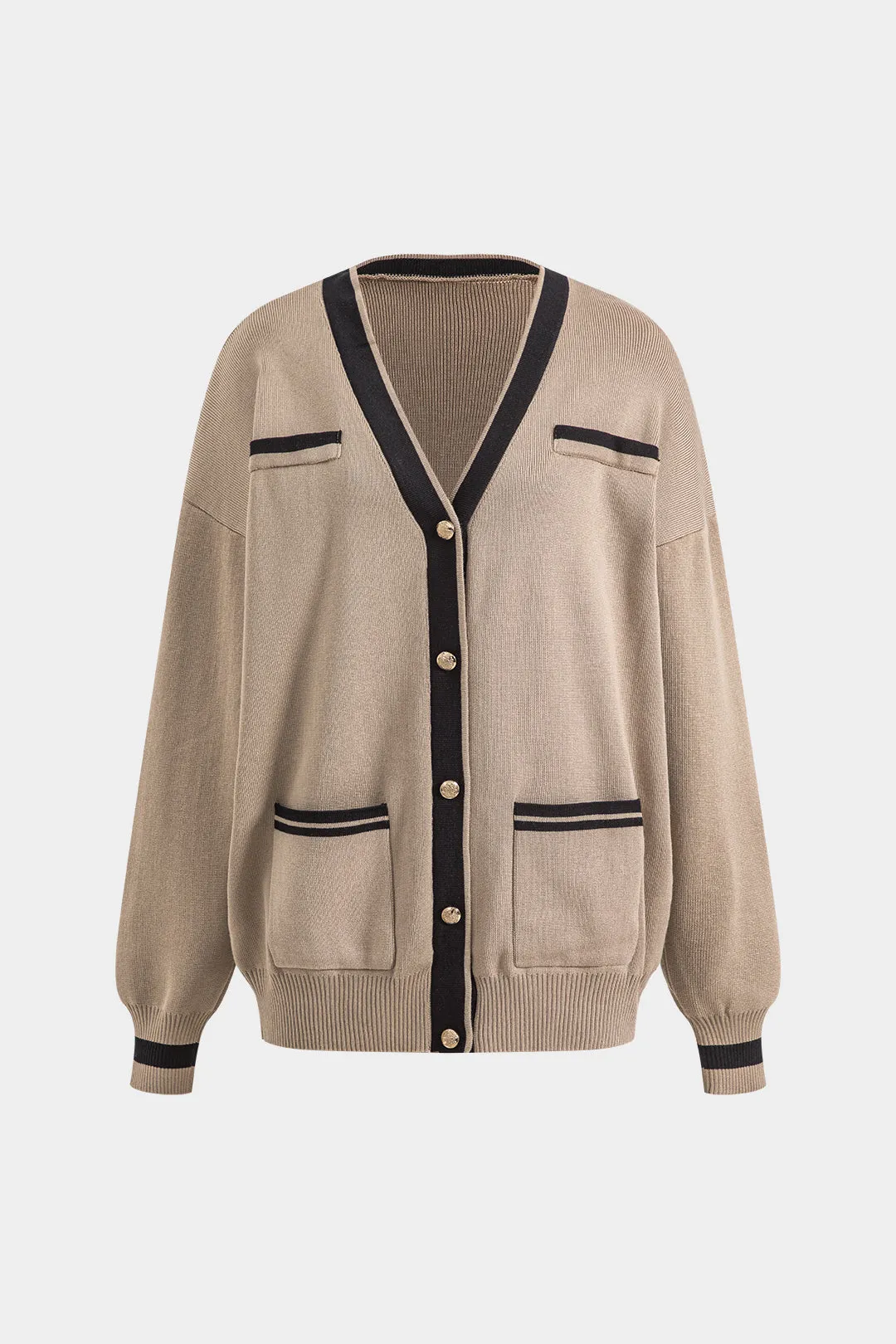 Strik knaplomme langærmet cardigan og nederdel sæt sold by Micas product image thumbnail 3