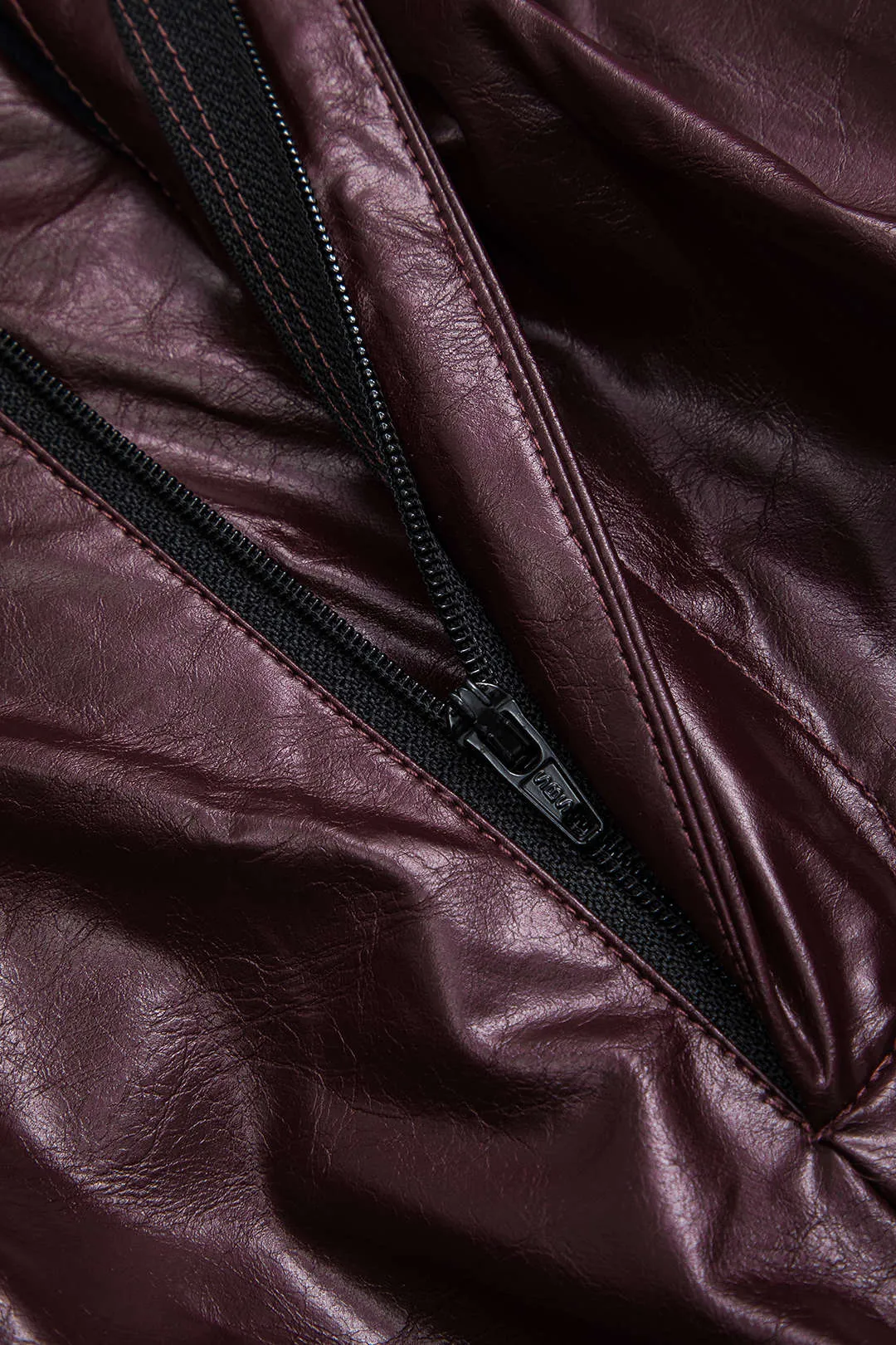 Faux Leather Button High Waist Pocket Trousers sold by Micas product image thumbnail 3