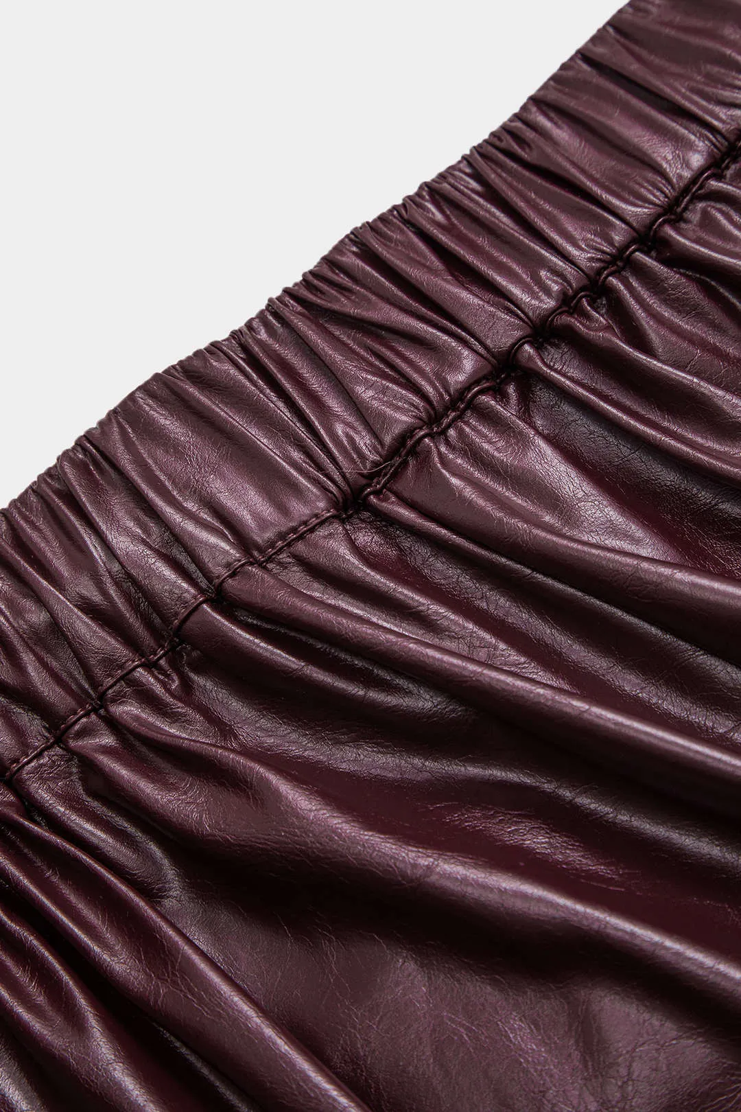 Faux Leather Button High Waist Pocket Trousers sold by Micas product image thumbnail 5