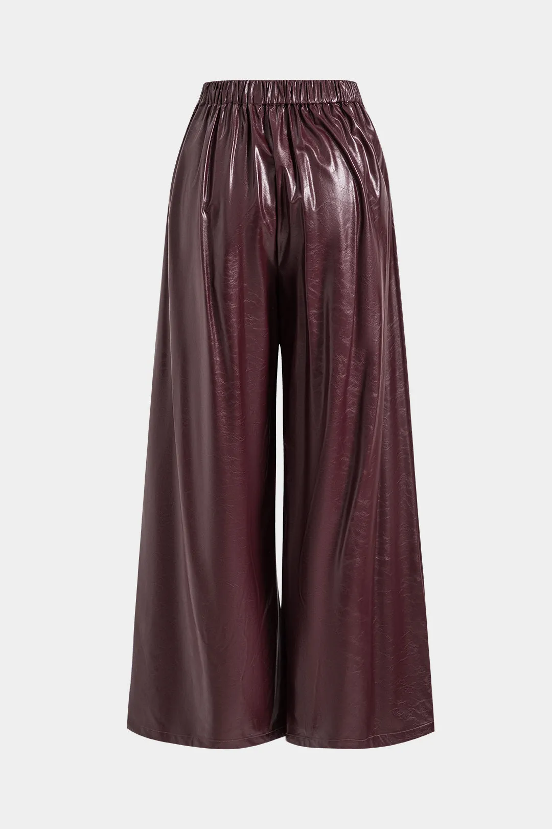 Faux Leather Button High Waist Pocket Trousers sold by Micas product image thumbnail 2