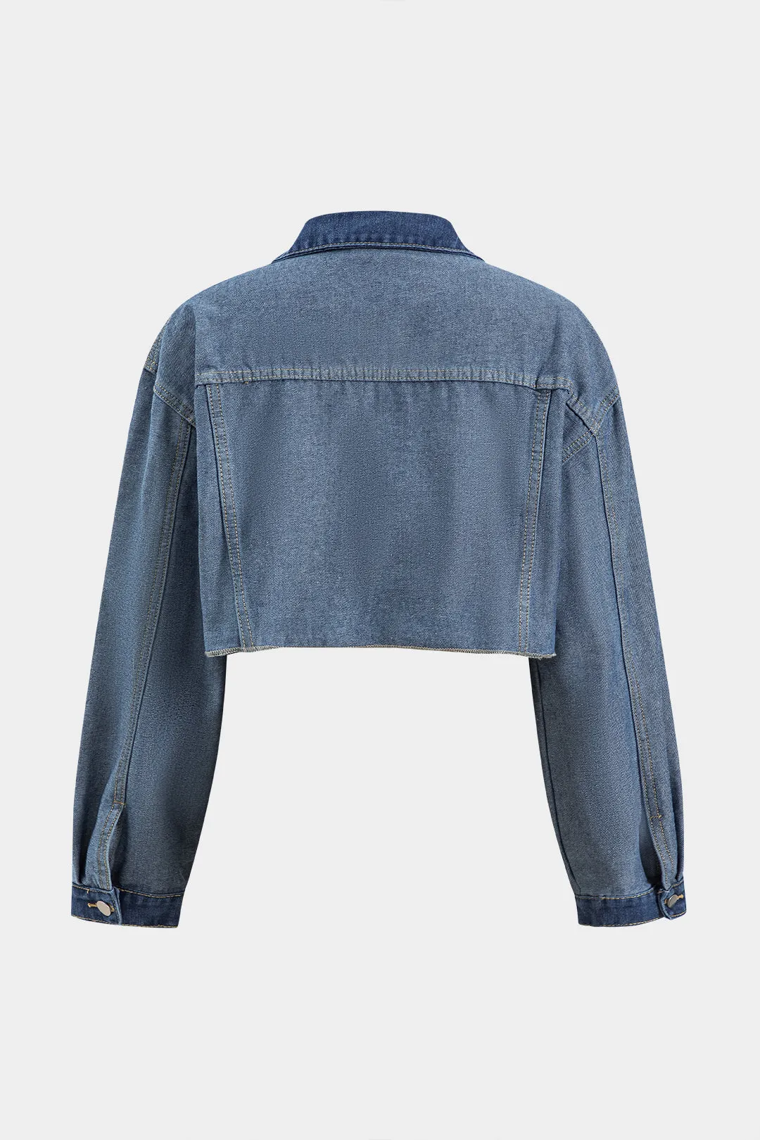 Plus Size Patchwork Denim Top And Jeans Set sold by Micas product image thumbnail 3