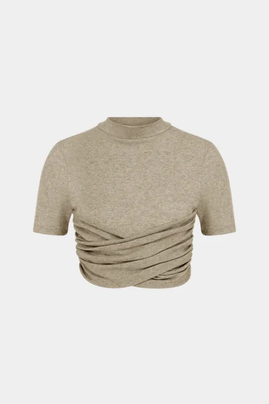 Ruched Detail Short Sleeve T-Shirt sold by Micas