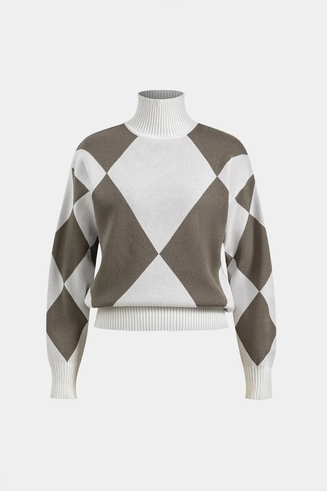 Color Block Turtleneck Top And Pants Set sold by Micas product image thumbnail 2