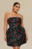 Plus Size Floral Print Strapless Sleeveless Mini Dress sold by Micas