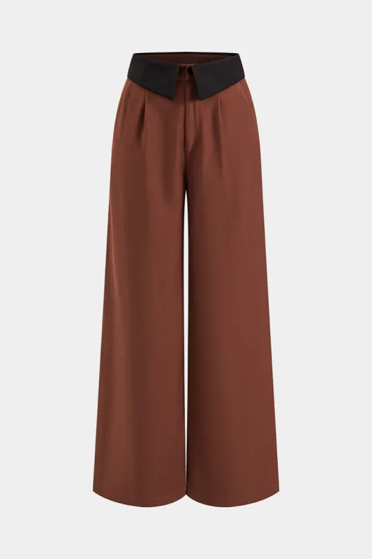 Patchwork High Waist Trousers sold by Micas
