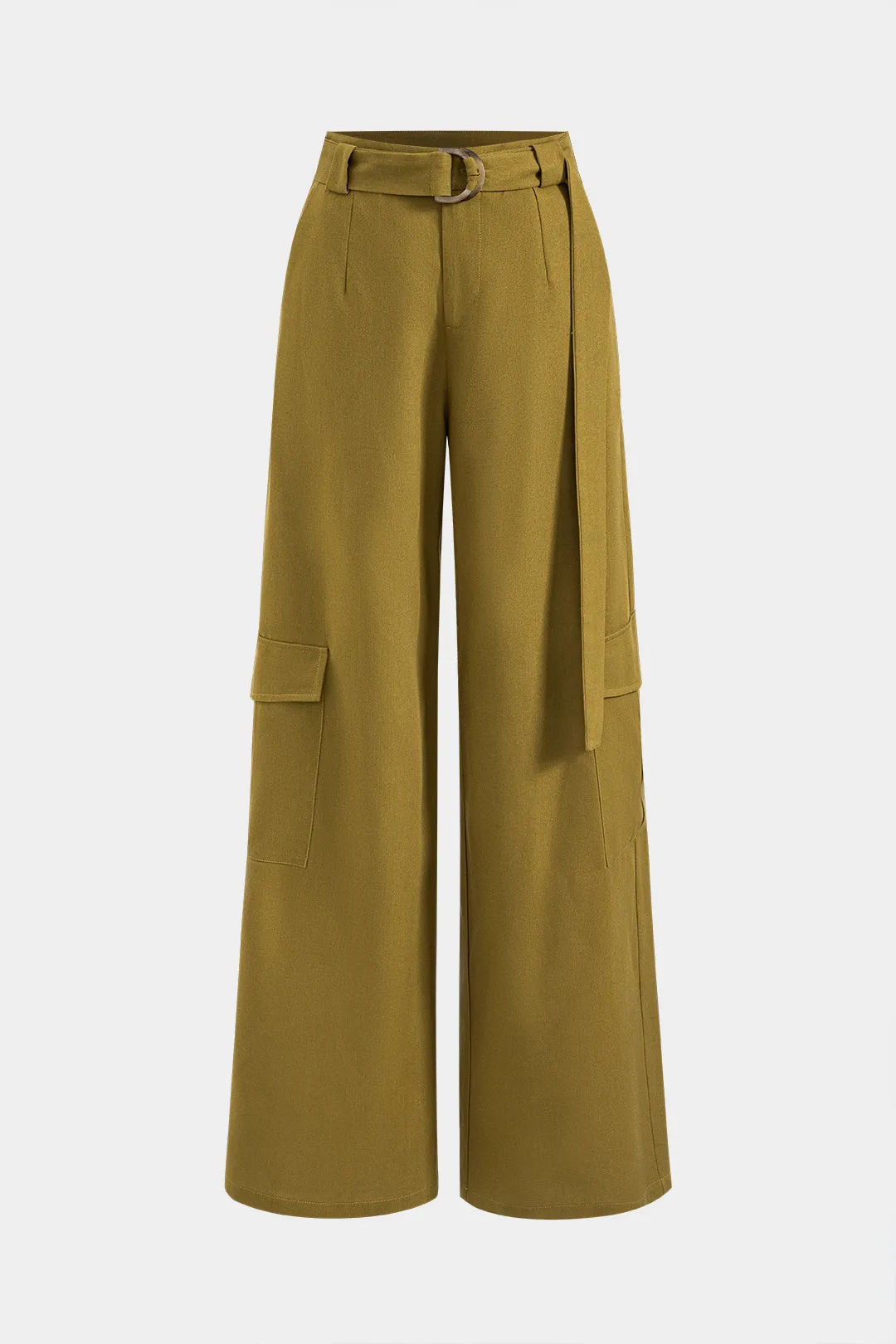 Linen High Waist Belted Trousers sold by Micas