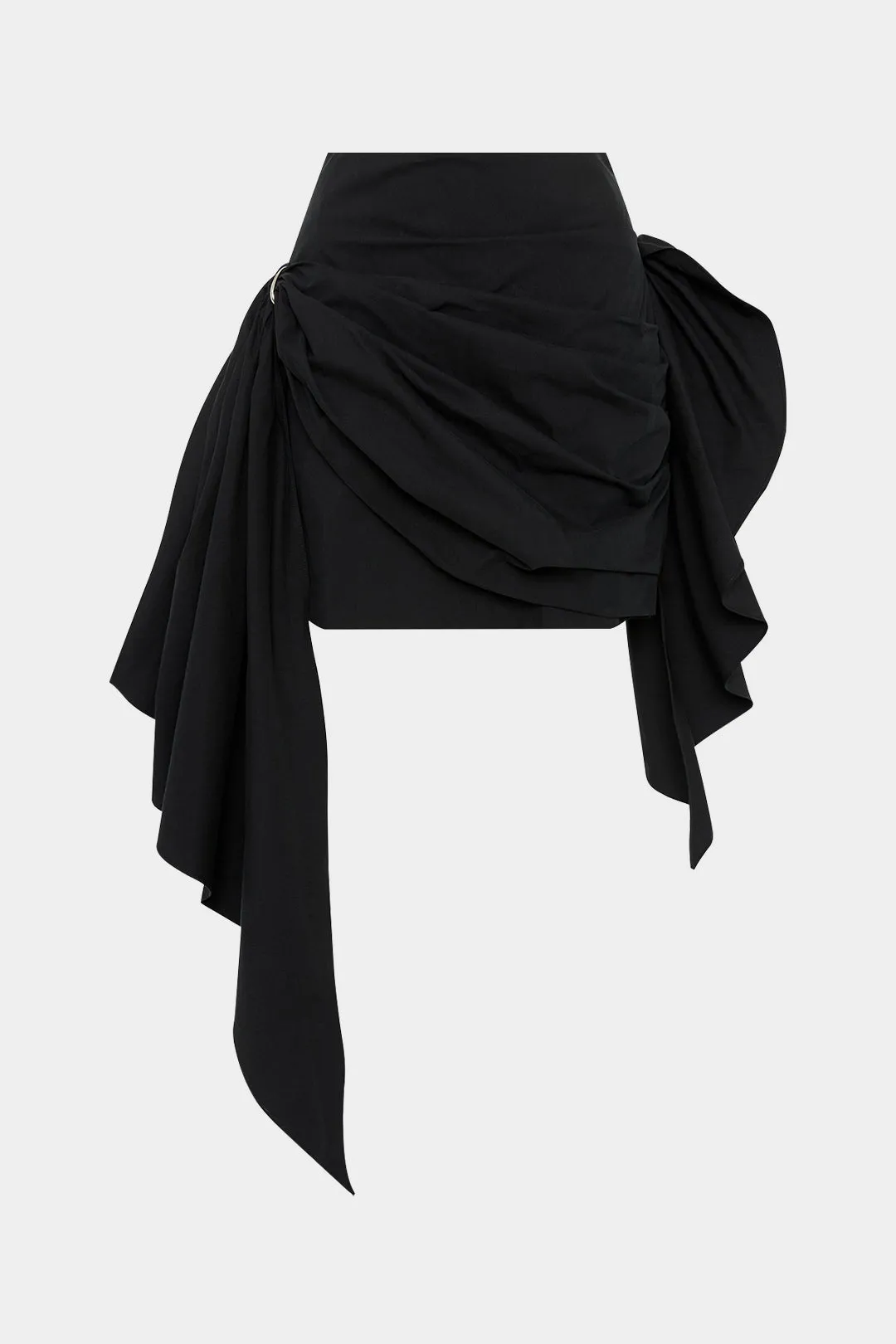 Solid Tie Up Ruched Skirt sold by Micas