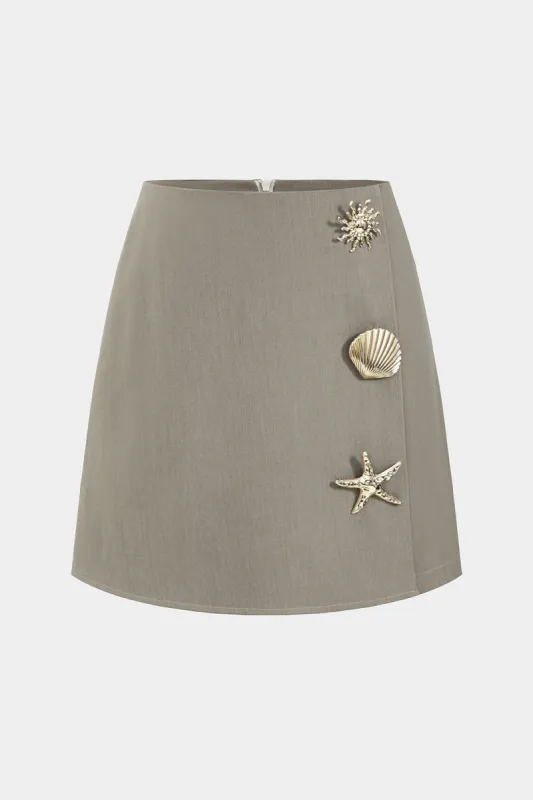 Metallic Detail Skirt sold by Micas