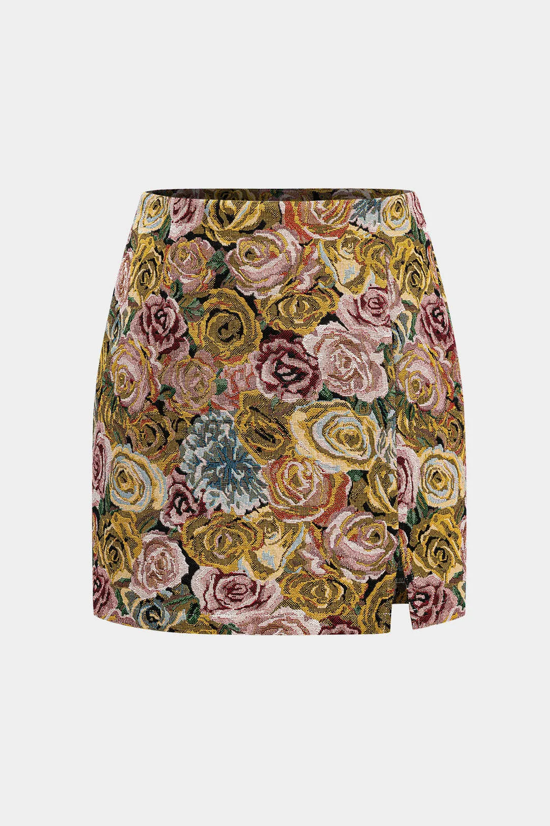 Jacquard side spalte nederdel sold by Micas