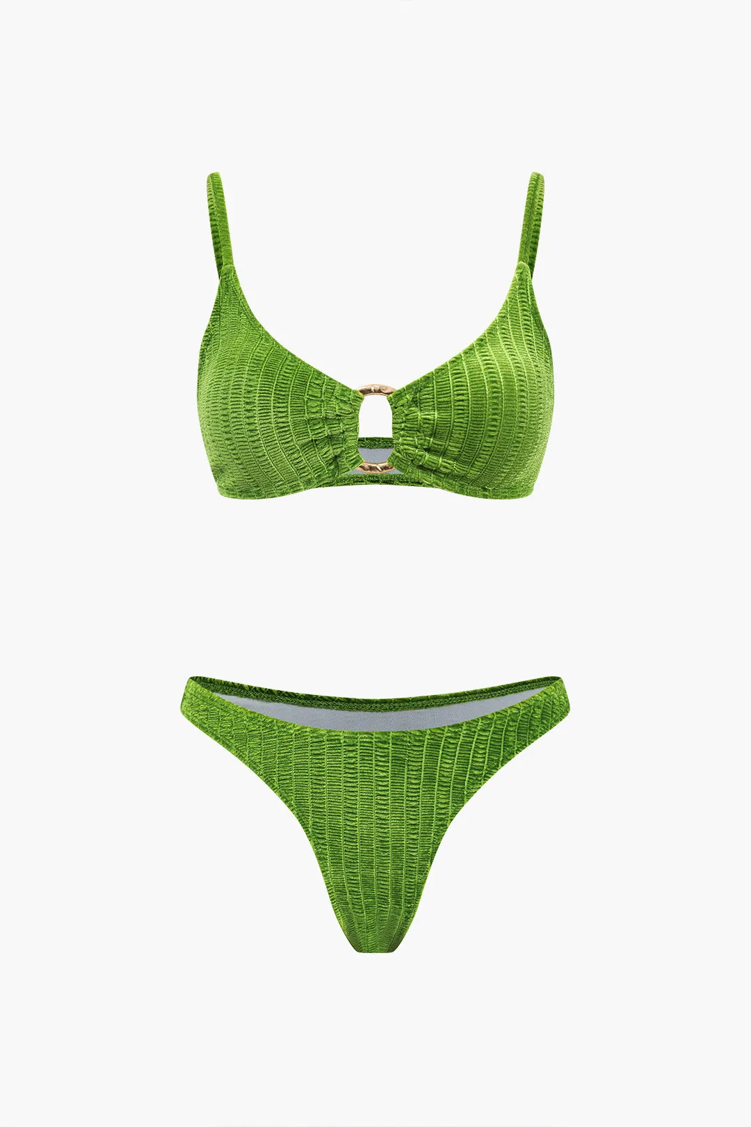 Fløjl tekstureret O-ring 3-delt bikini-sæt sold by Micas product image thumbnail 3