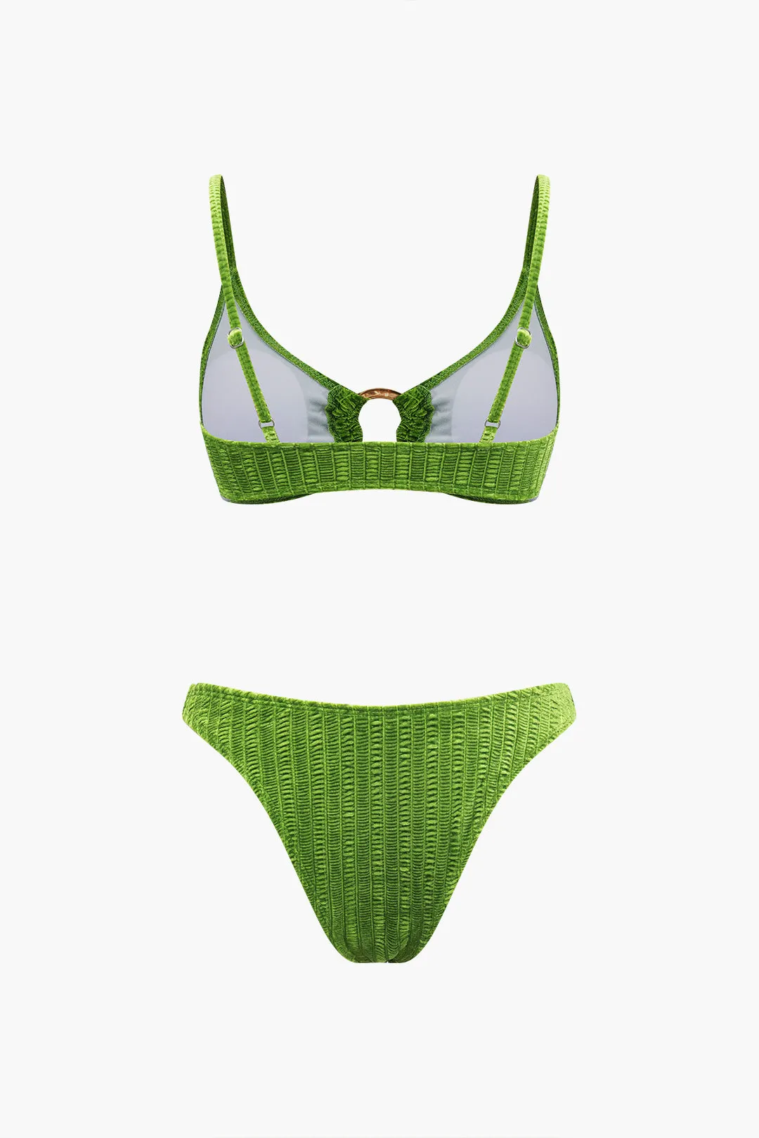 Fløjl tekstureret O-ring 3-delt bikini-sæt sold by Micas product image thumbnail 4