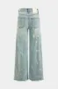 Denim Zipper Button Pocket Jeans sold by Micas