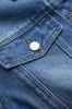 Denim Pocket Button Long Sleeve Outerwear sold by Micas