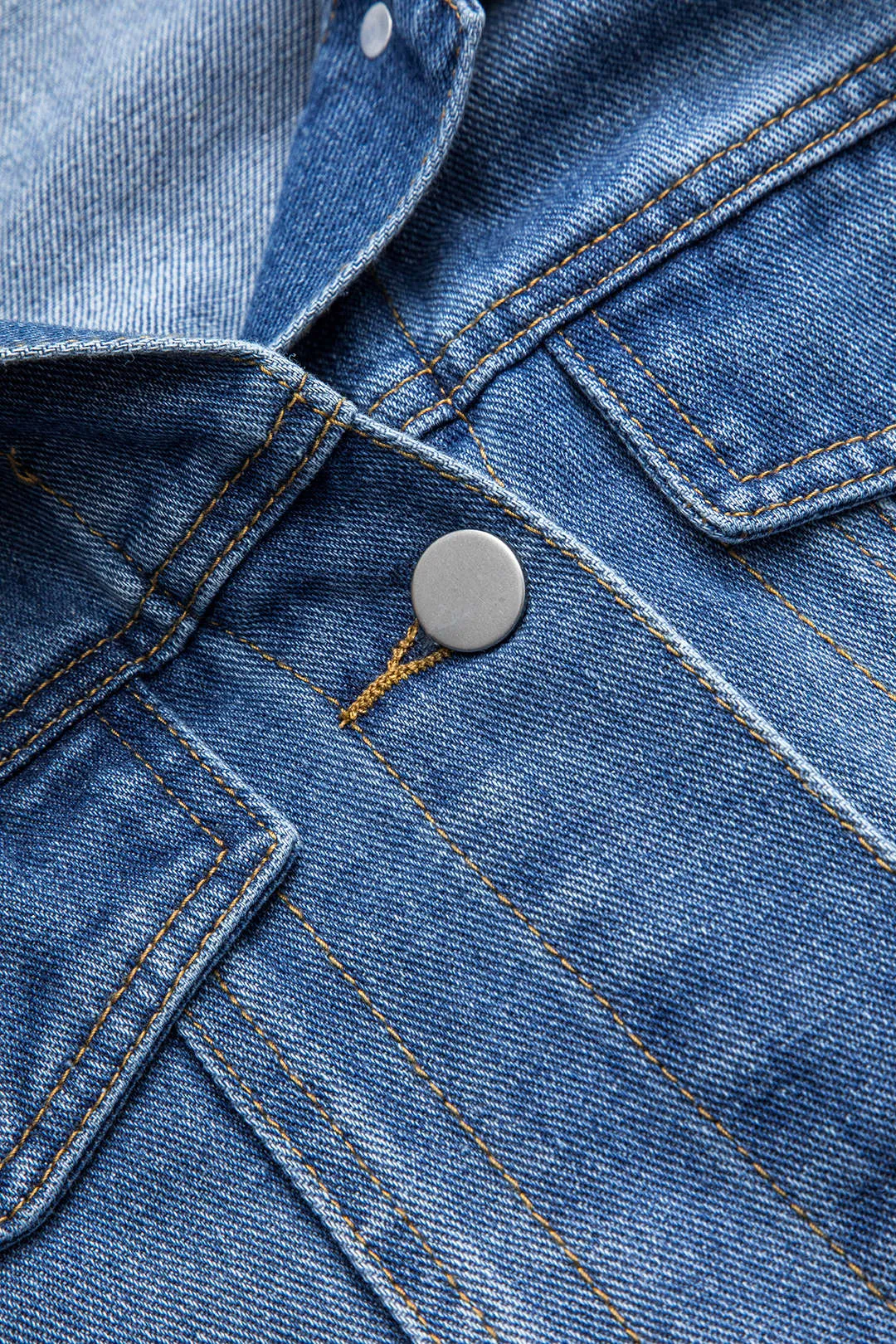 Denim Pocket Button Long Sleeve Outerwear sold by Micas product image thumbnail 4