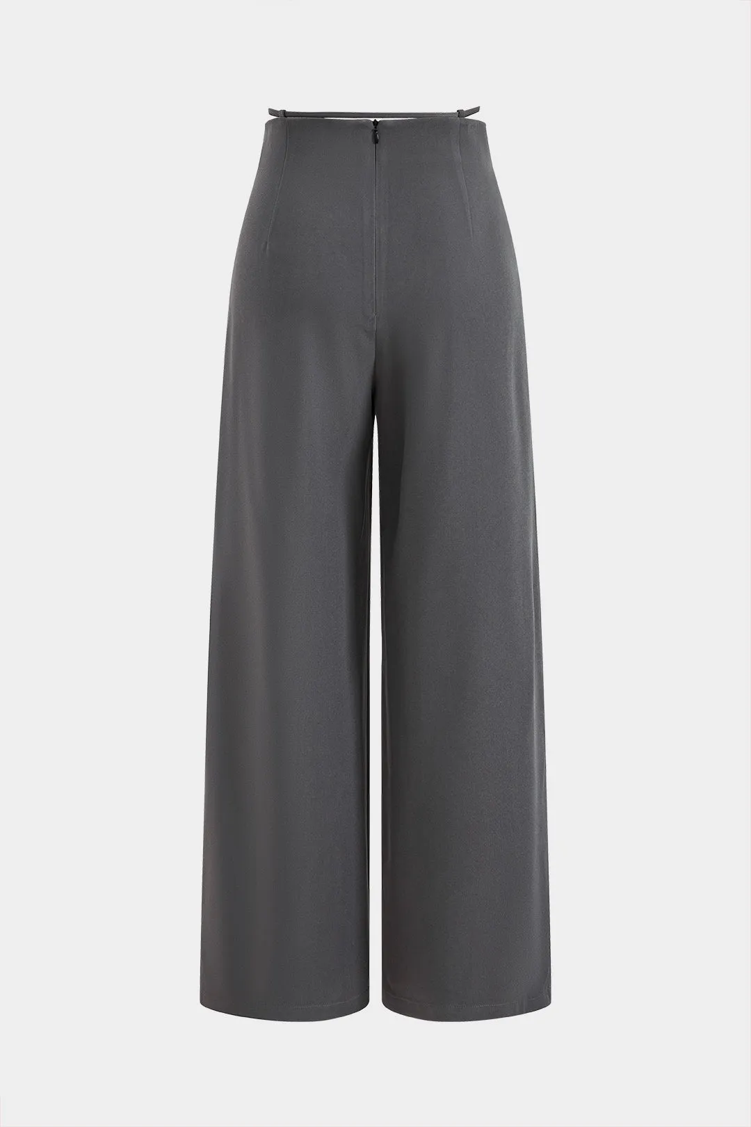 Tie Front Pleated Pocket Trousers sold by Micas product image thumbnail 2