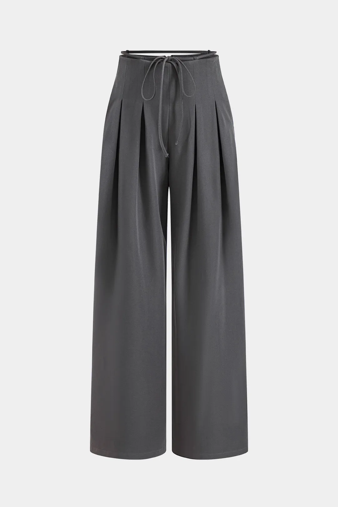 Tie Front Pleated Pocket Trousers sold by Micas