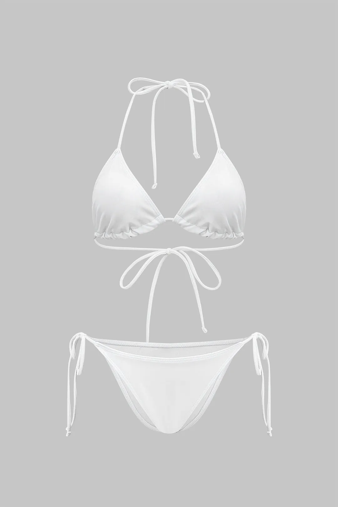 Tie-up bikini og langærmet kjole dækker 3-pcs sæt sold by Micas product image thumbnail 4