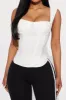 Lace Corset Sleeveless Tank Top sold by Micas