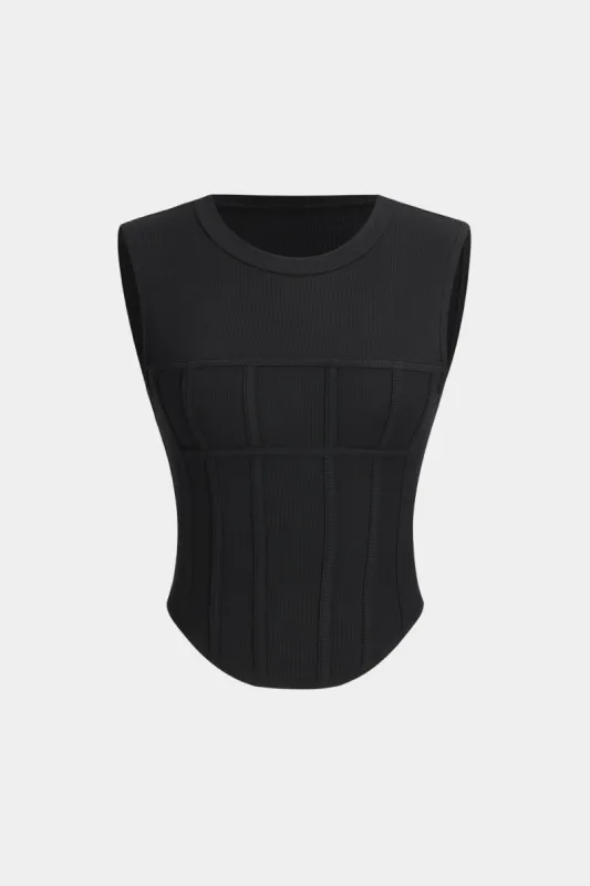 Korset rund halstank top sold by Micas